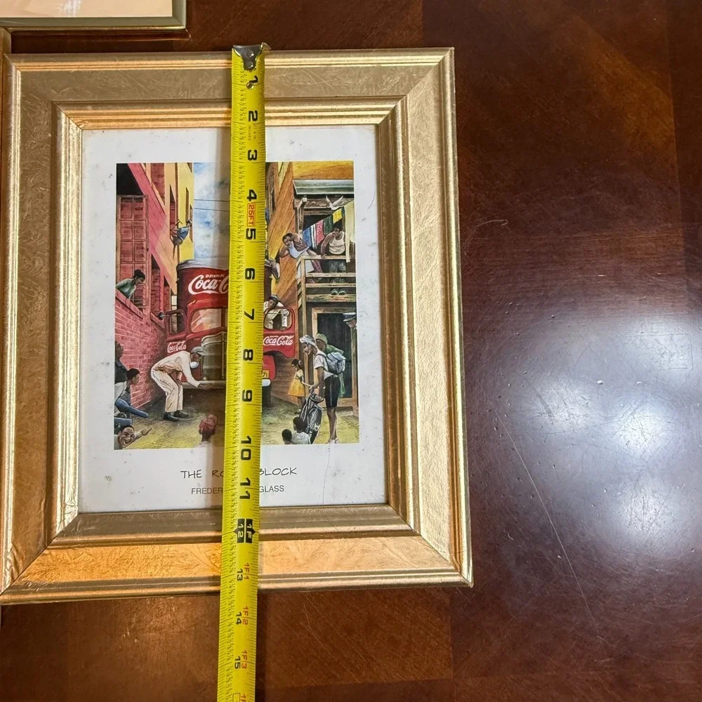 Vintage Coca Cola Wall Decor Lot of 3 Framed Retro‎ Art Set